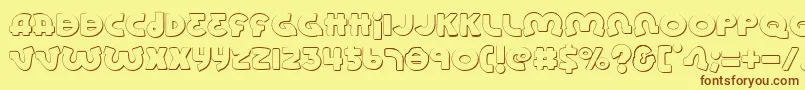 LionelShadow Font – Brown Fonts on Yellow Background