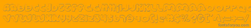 LionelShadow Font – Gray Fonts on Orange Background