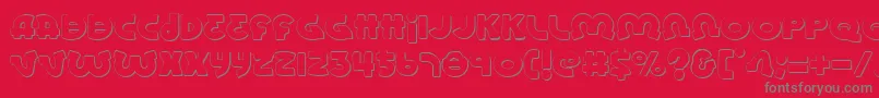 LionelShadow Font – Gray Fonts on Red Background