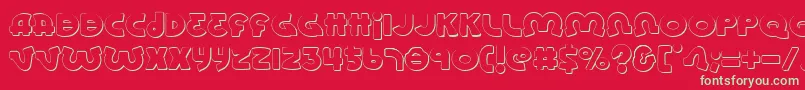 LionelShadow Font – Green Fonts on Red Background