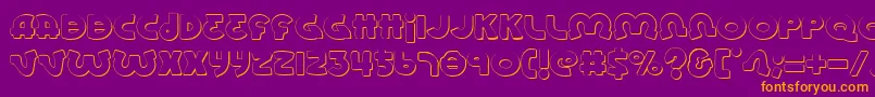 LionelShadow Font – Orange Fonts on Purple Background
