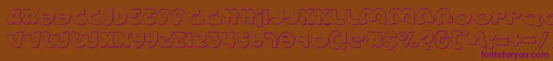 LionelShadow Font – Purple Fonts on Brown Background