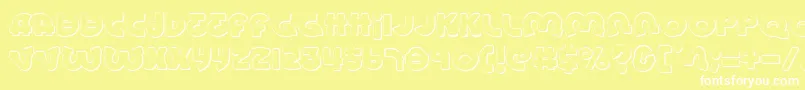 LionelShadow Font – White Fonts on Yellow Background