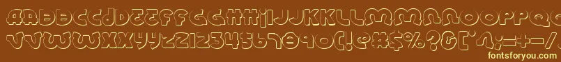 LionelShadow Font – Yellow Fonts on Brown Background