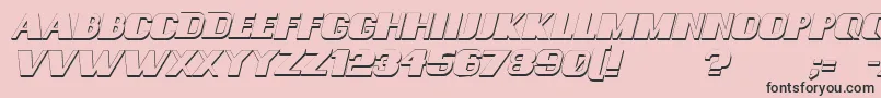 ConsequencesShadowItalic Font – Black Fonts on Pink Background