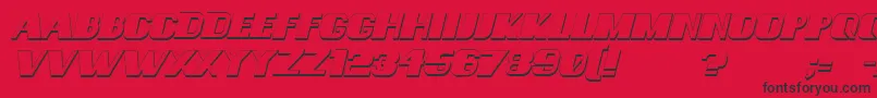 ConsequencesShadowItalic Font – Black Fonts on Red Background