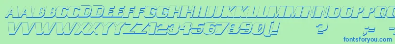 ConsequencesShadowItalic Font – Blue Fonts on Green Background