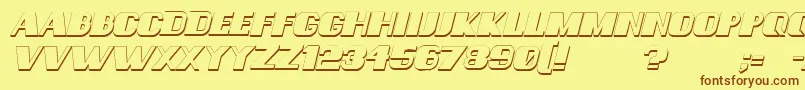 ConsequencesShadowItalic Font – Brown Fonts on Yellow Background