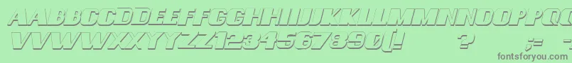 ConsequencesShadowItalic Font – Gray Fonts on Green Background