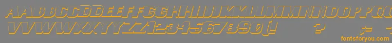 ConsequencesShadowItalic Font – Orange Fonts on Gray Background