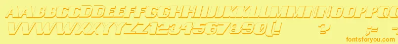Police ConsequencesShadowItalic – polices orange sur fond jaune