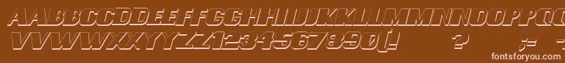 ConsequencesShadowItalic Font – Pink Fonts on Brown Background