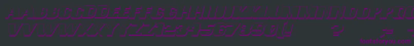 ConsequencesShadowItalic Font – Purple Fonts on Black Background