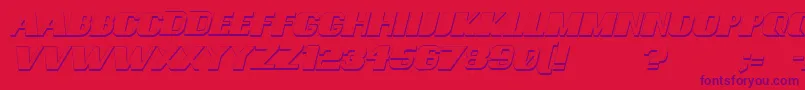 ConsequencesShadowItalic Font – Purple Fonts on Red Background