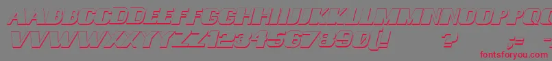 ConsequencesShadowItalic Font – Red Fonts on Gray Background