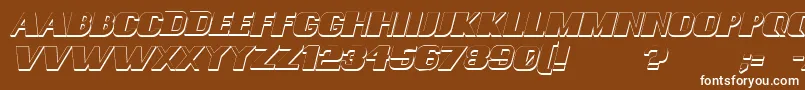 ConsequencesShadowItalic Font – White Fonts on Brown Background