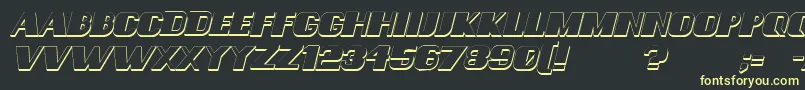 ConsequencesShadowItalic Font – Yellow Fonts on Black Background