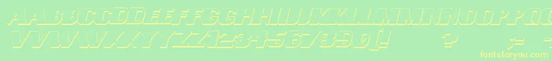 ConsequencesShadowItalic Font – Yellow Fonts on Green Background