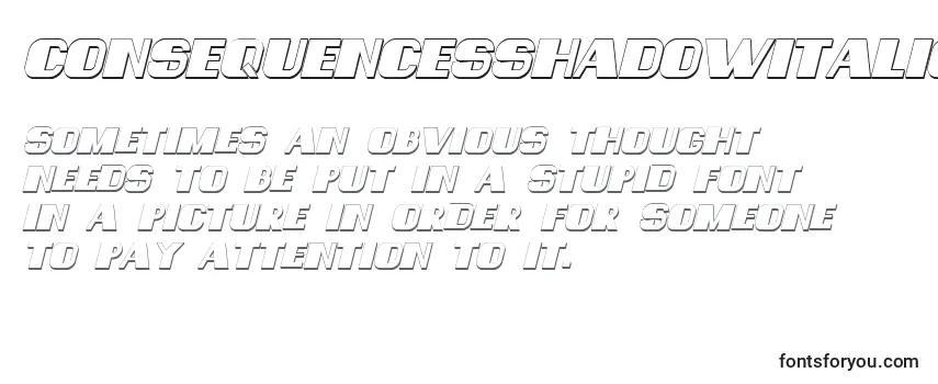 Review of the ConsequencesShadowItalic Font