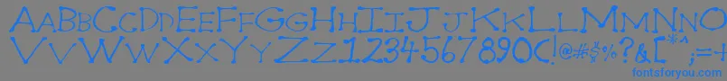 Czcionka Dot2dot – niebieskie czcionki na szarym tle