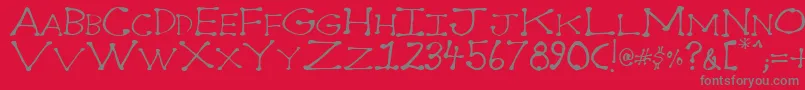 Dot2dot Font – Gray Fonts on Red Background