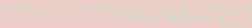 Dot2dot Font – Green Fonts on Pink Background