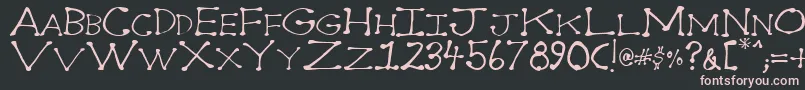 Dot2dot Font – Pink Fonts on Black Background