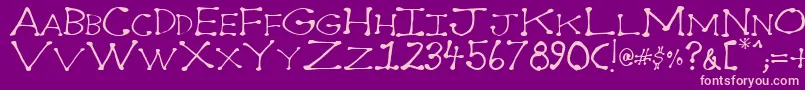 Dot2dot Font – Pink Fonts on Purple Background