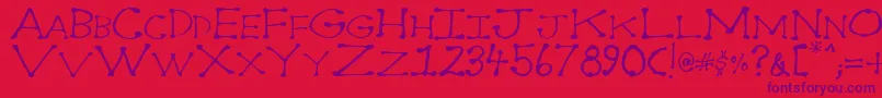 Dot2dot Font – Purple Fonts on Red Background