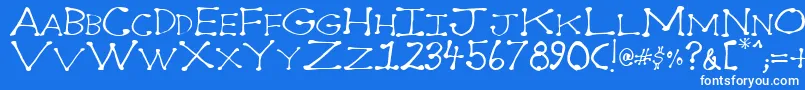 Dot2dot Font – White Fonts on Blue Background