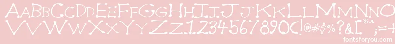 Dot2dot Font – White Fonts on Pink Background