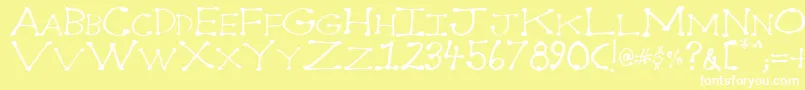 Dot2dot Font – White Fonts on Yellow Background