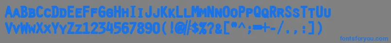 Шрифт PureUltracap – синие шрифты на сером фоне