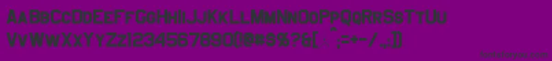 フォントJefferiesBold – 紫の背景に黒い文字