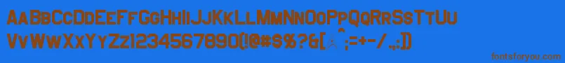JefferiesBold Font – Brown Fonts on Blue Background
