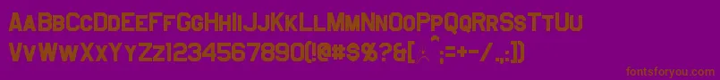 JefferiesBold Font – Brown Fonts on Purple Background