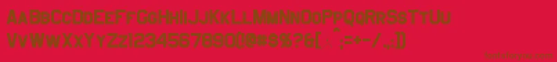 JefferiesBold Font – Brown Fonts on Red Background