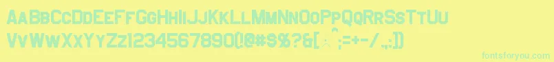 Czcionka JefferiesBold – zielone czcionki na żółtym tle