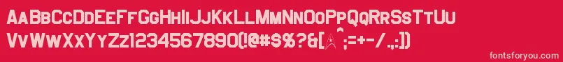 JefferiesBold Font – Pink Fonts on Red Background