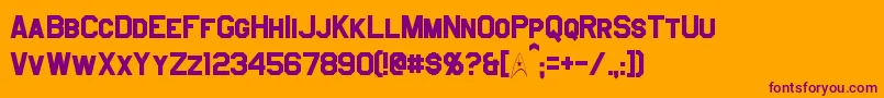 JefferiesBold Font – Purple Fonts on Orange Background