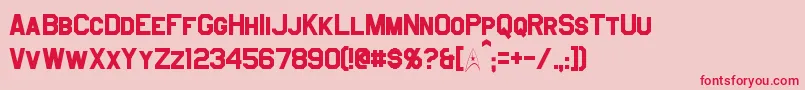 JefferiesBold Font – Red Fonts on Pink Background