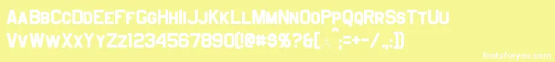 JefferiesBold Font – White Fonts on Yellow Background