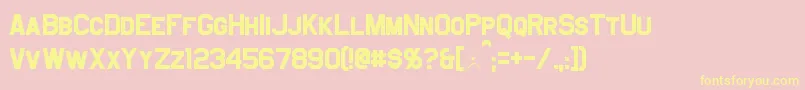 JefferiesBold Font – Yellow Fonts on Pink Background