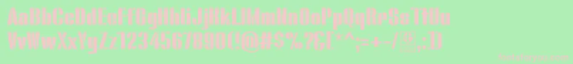 BluefishStencilDemo Font – Pink Fonts on Green Background