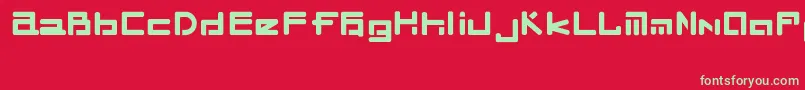 TekHed Font – Green Fonts on Red Background