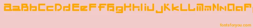 TekHed Font – Orange Fonts on Pink Background