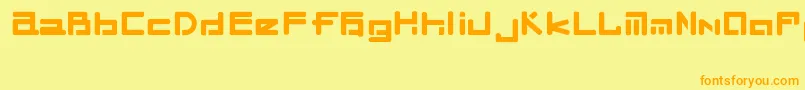 TekHed Font – Orange Fonts on Yellow Background