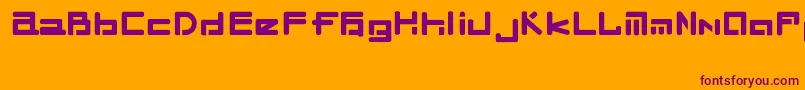 TekHed Font – Purple Fonts on Orange Background