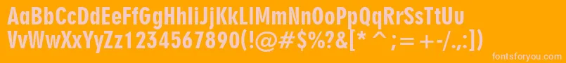 Geometric706BlackCondensedBt Font – Pink Fonts on Orange Background