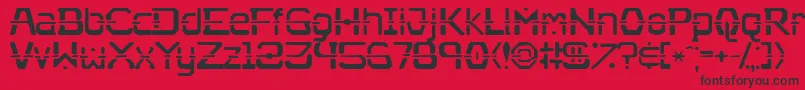 Nebullium Font – Black Fonts on Red Background